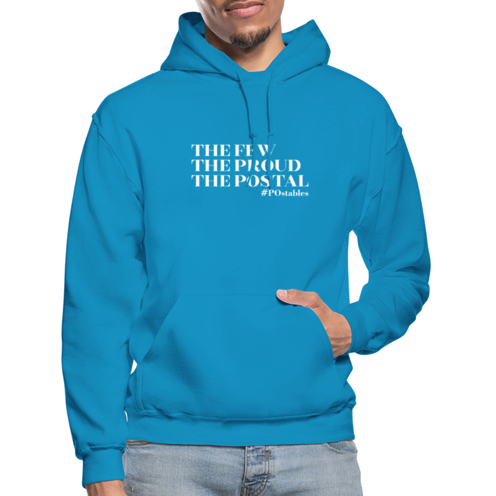 The Few The Proud The Postal W Gildan Heavy Blend Adult Hoodie - turquoise