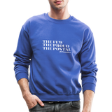 The Few The Proud The Postal W Crewneck Sweatshirt - royal blue
