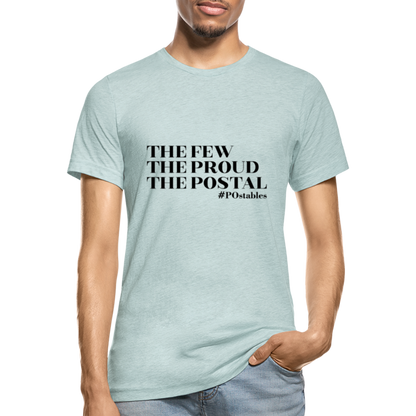 The Few The Proud The Postal B Unisex Heather Prism T-Shirt - heather prism ice blue