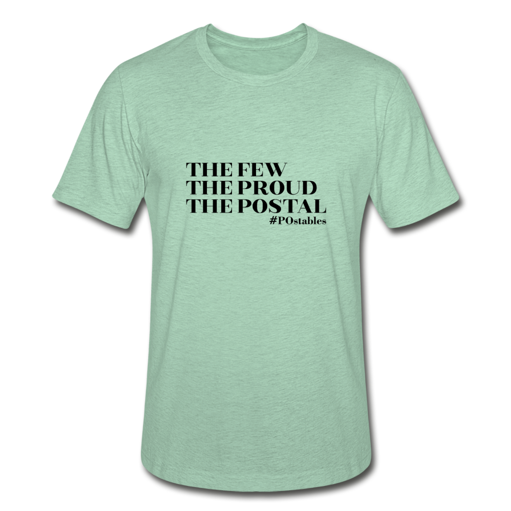 The Few The Proud The Postal B Unisex Heather Prism T-Shirt - heather prism mint
