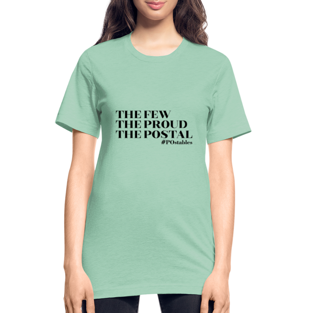 The Few The Proud The Postal B Unisex Heather Prism T-Shirt - heather prism mint