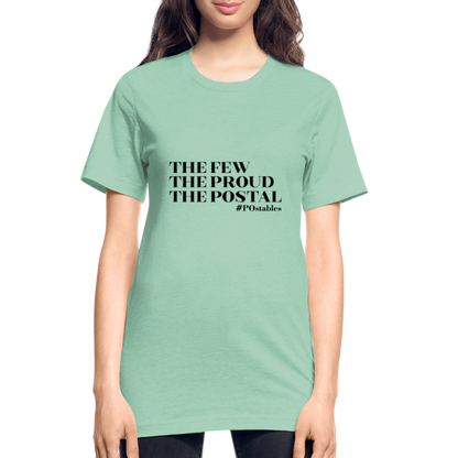 The Few The Proud The Postal B Unisex Heather Prism T-Shirt - heather prism mint