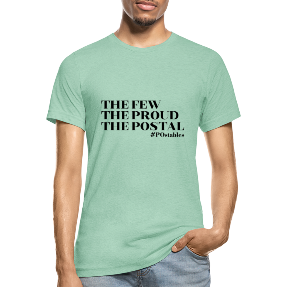 The Few The Proud The Postal B Unisex Heather Prism T-Shirt - heather prism mint