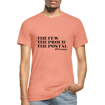 The Few The Proud The Postal B Unisex Heather Prism T-Shirt - heather prism sunset