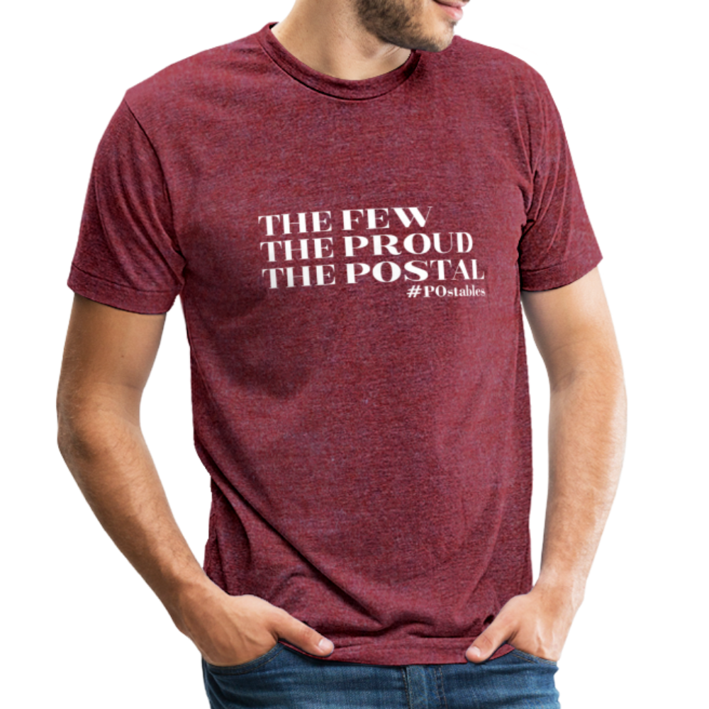The Few The Proud The Postal W Unisex Tri-Blend T-Shirt - heather cranberry