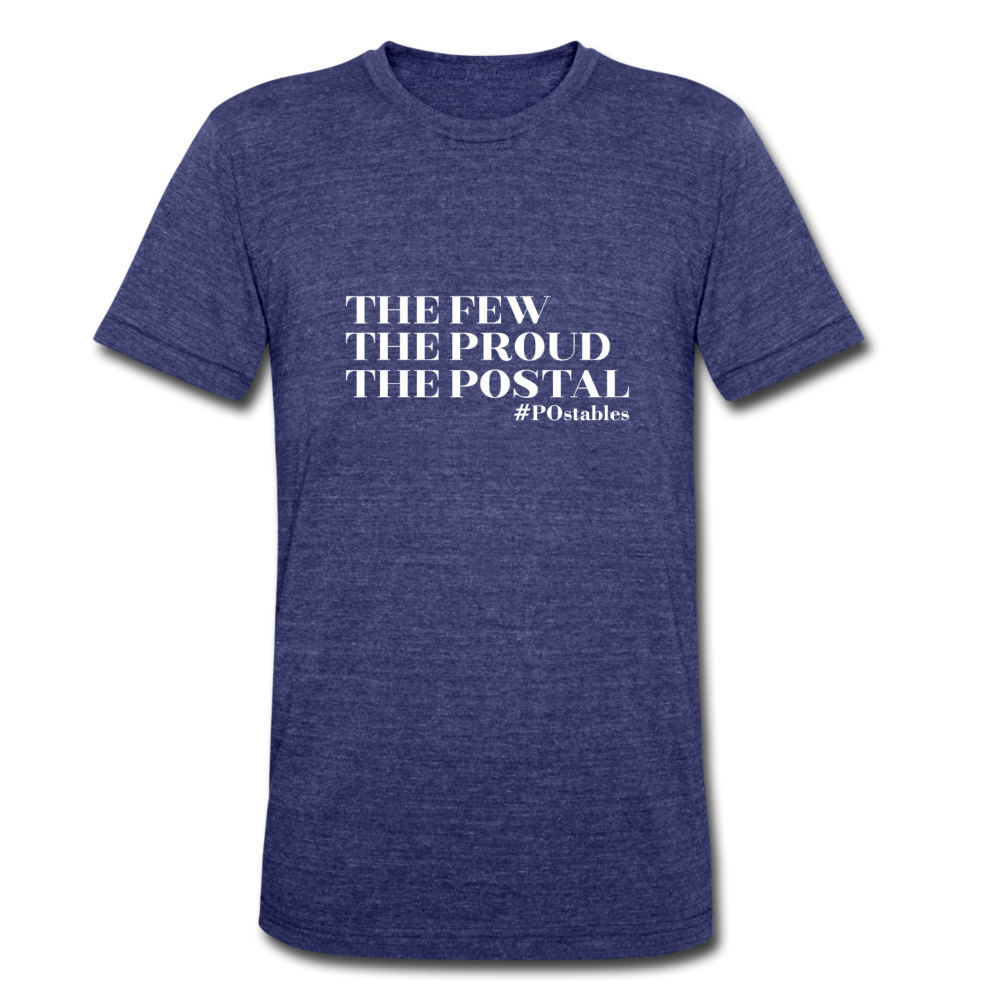 The Few The Proud The Postal W Unisex Tri-Blend T-Shirt - heather indigo