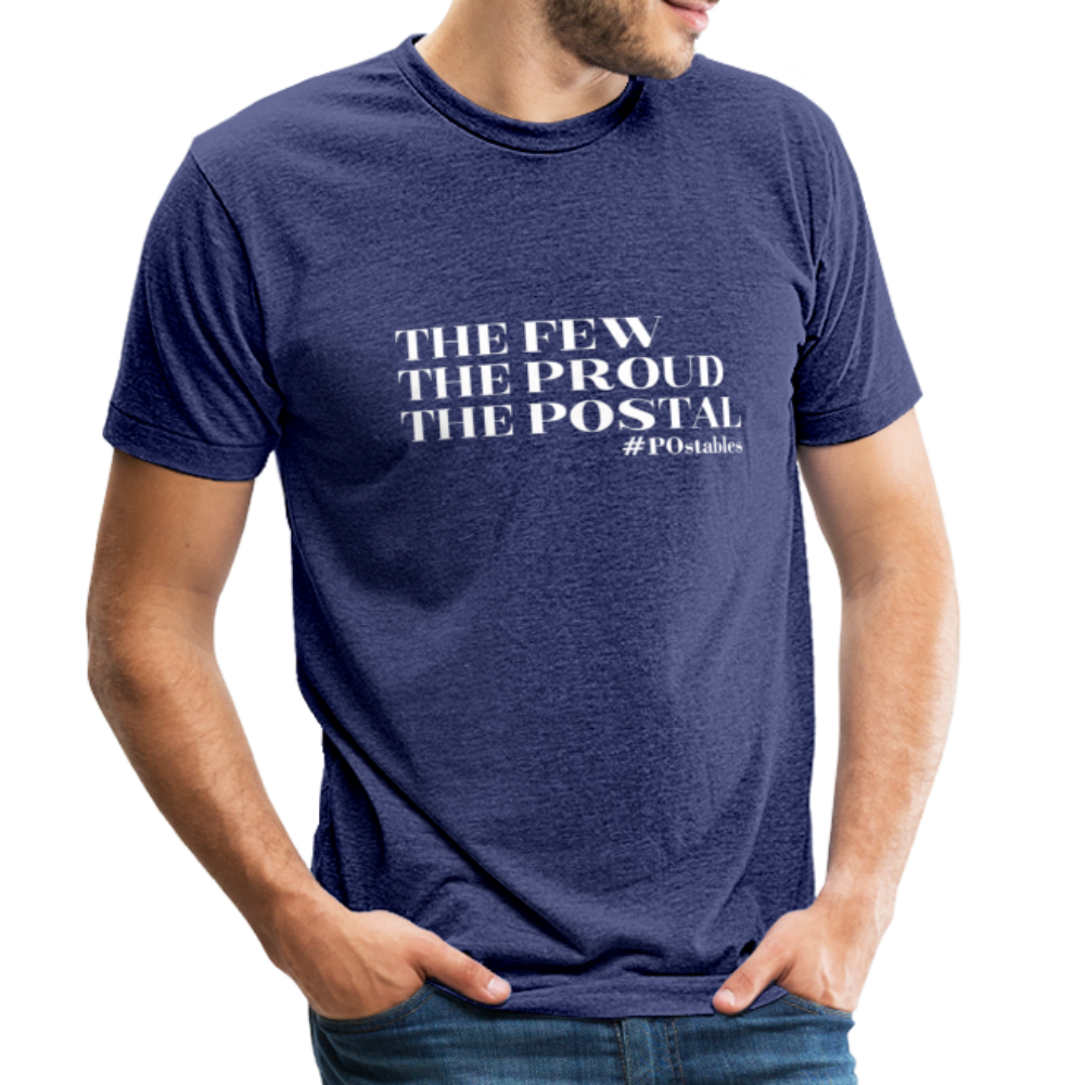 The Few The Proud The Postal W Unisex Tri-Blend T-Shirt - heather indigo