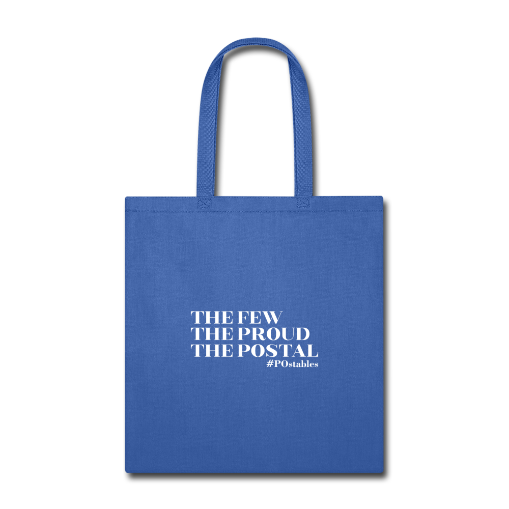 The Few The Proud The Postal W Tote Bag - royal blue