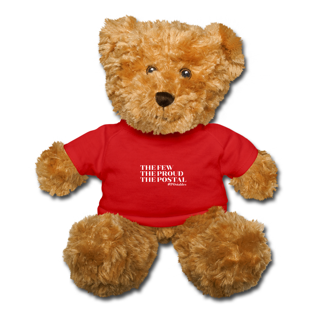 The Few The Proud The Postal W Teddy Bear - red