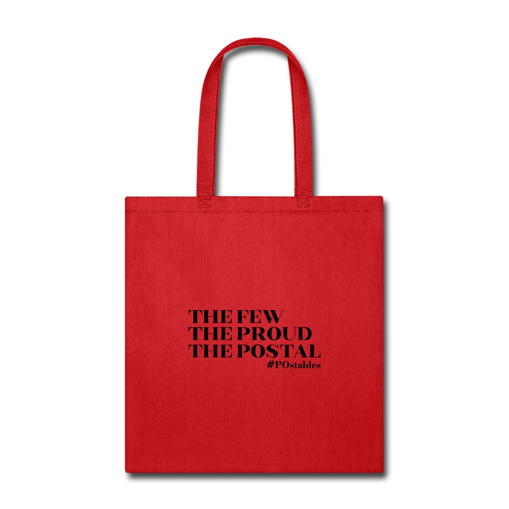 The Few The Proud The Postal B Tote Bag - red