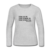 The Few The Proud The Postal B Women's Long Sleeve Jersey T-Shirt - gray
