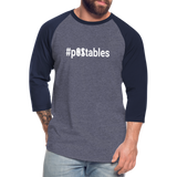 #pOStables W Baseball T-Shirt - heather blue/navy