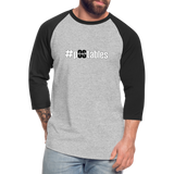 #pOStables WB Baseball T-Shirt - heather gray/black