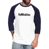 #pOStables B Baseball T-Shirt - white/navy