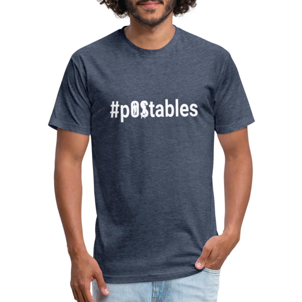 #pOStables W Fitted Cotton/Poly T-Shirt by Next Level - heather navy