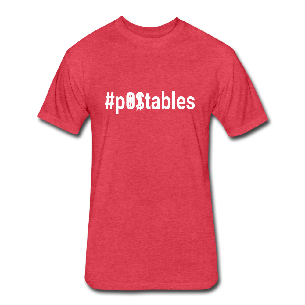 #pOStables W Fitted Cotton/Poly T-Shirt by Next Level - heather red