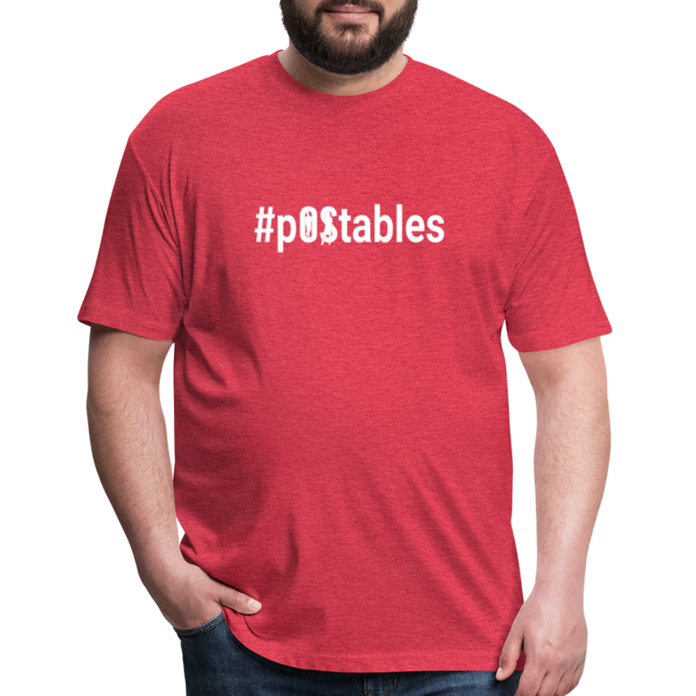 #pOStables W Fitted Cotton/Poly T-Shirt by Next Level - heather red