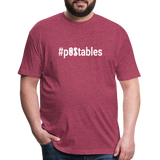 #pOStables W Fitted Cotton/Poly T-Shirt by Next Level - heather burgundy