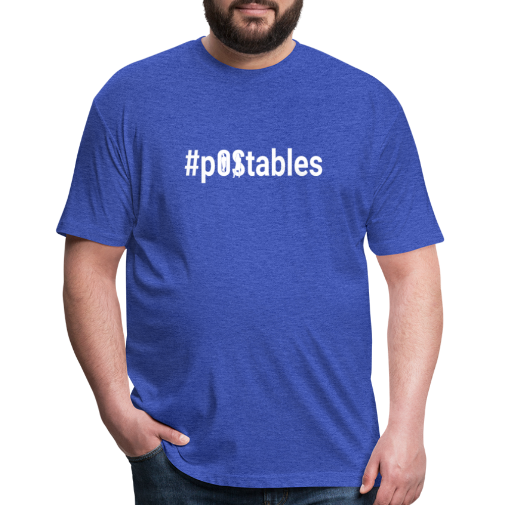 #pOStables W Fitted Cotton/Poly T-Shirt by Next Level - heather royal