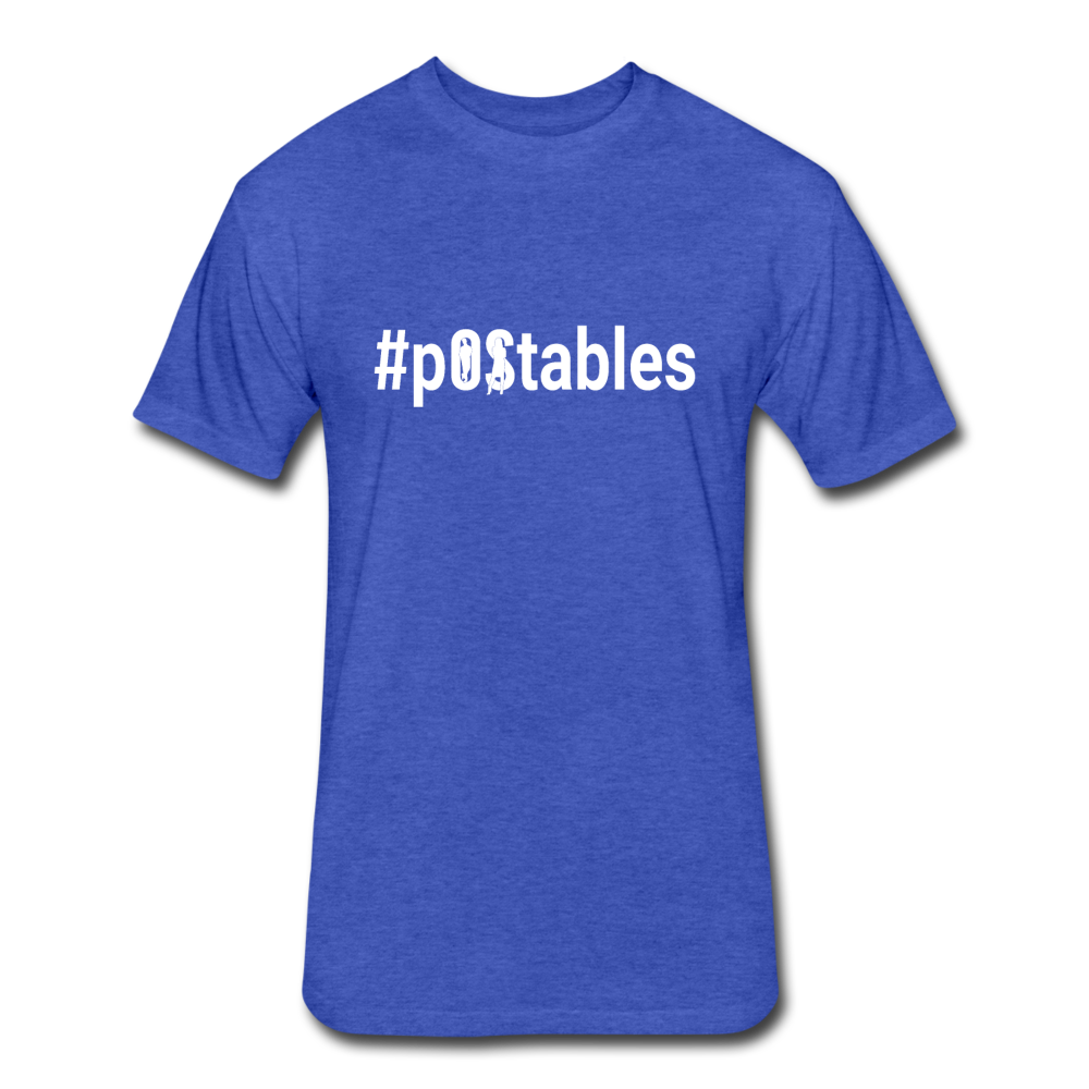 #pOStables W Fitted Cotton/Poly T-Shirt by Next Level - heather royal
