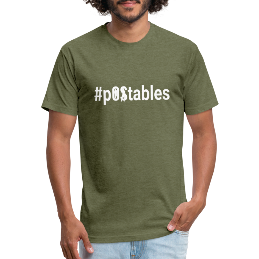 #pOStables W Fitted Cotton/Poly T-Shirt by Next Level - heather military green