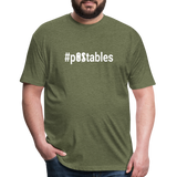 #pOStables W Fitted Cotton/Poly T-Shirt by Next Level - heather military green