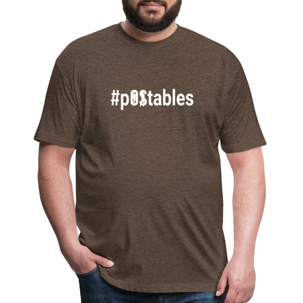 #pOStables W Fitted Cotton/Poly T-Shirt by Next Level - heather espresso