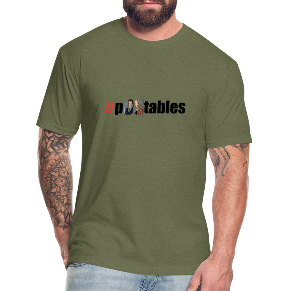 #pOStables Fitted Cotton/Poly T-Shirt by Next Level - heather military green
