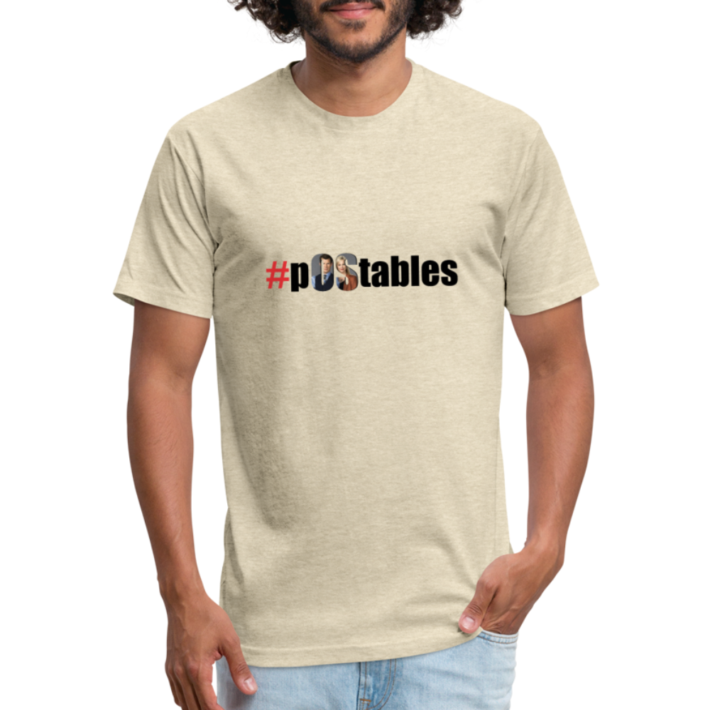 #pOStables Fitted Cotton/Poly T-Shirt by Next Level - heather cream