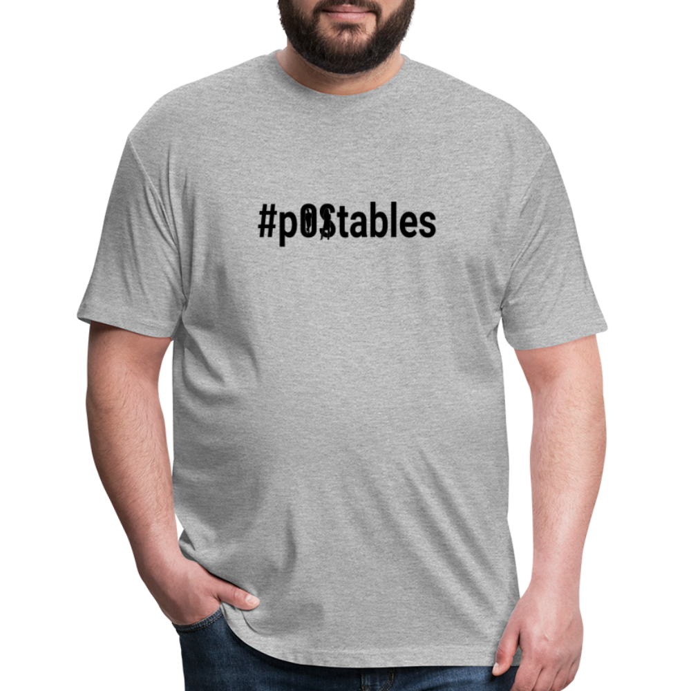 #pOStables B Fitted Cotton/Poly T-Shirt by Next Level - heather gray