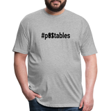 #pOStables B Fitted Cotton/Poly T-Shirt by Next Level - heather gray