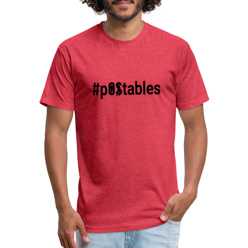 #pOStables B Fitted Cotton/Poly T-Shirt by Next Level - heather red