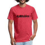 #pOStables B Fitted Cotton/Poly T-Shirt by Next Level - heather red