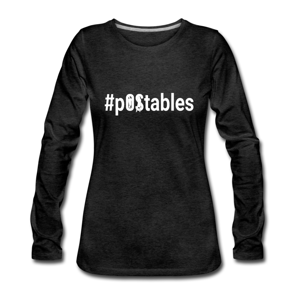#pOStables W Women's Premium Long Sleeve T-Shirt - charcoal grey