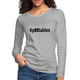 #pOStables B Women's Premium Long Sleeve T-Shirt - heather gray