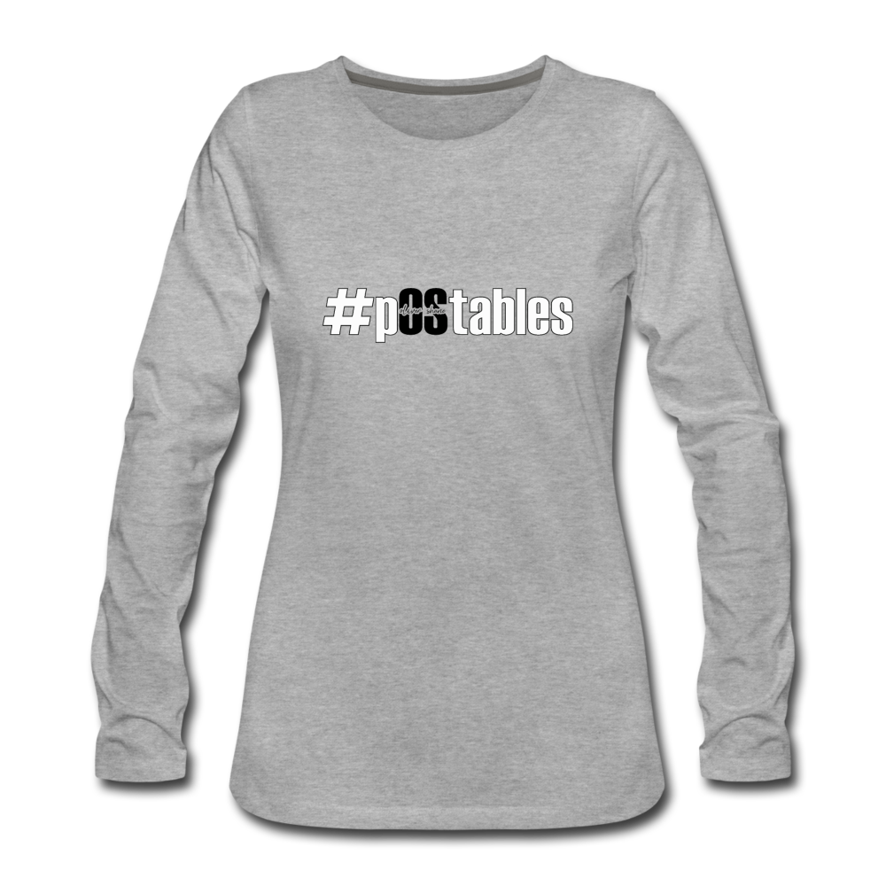 #pOStables WB Women's Premium Long Sleeve T-Shirt - heather gray