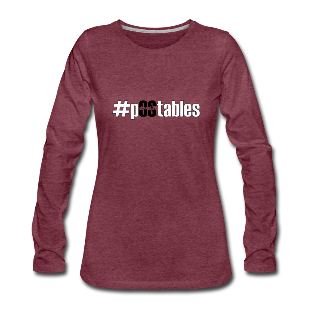 #pOStables WB Women's Premium Long Sleeve T-Shirt - heather burgundy
