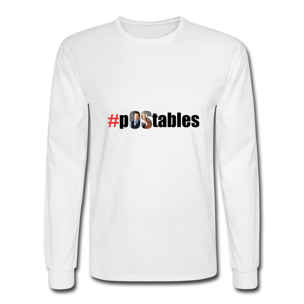 #pOStables Men's Long Sleeve T-Shirt - white