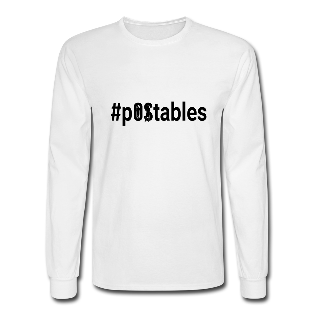 #pOStables B Men's Long Sleeve T-Shirt - white