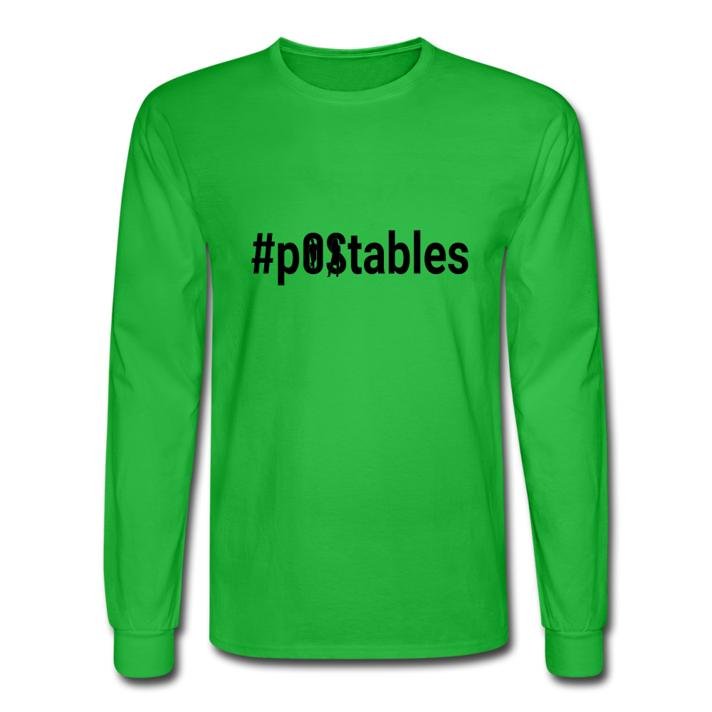 #pOStables B Men's Long Sleeve T-Shirt - bright green