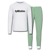 #pOStables B Unisex Pajama Set - white/green stripe