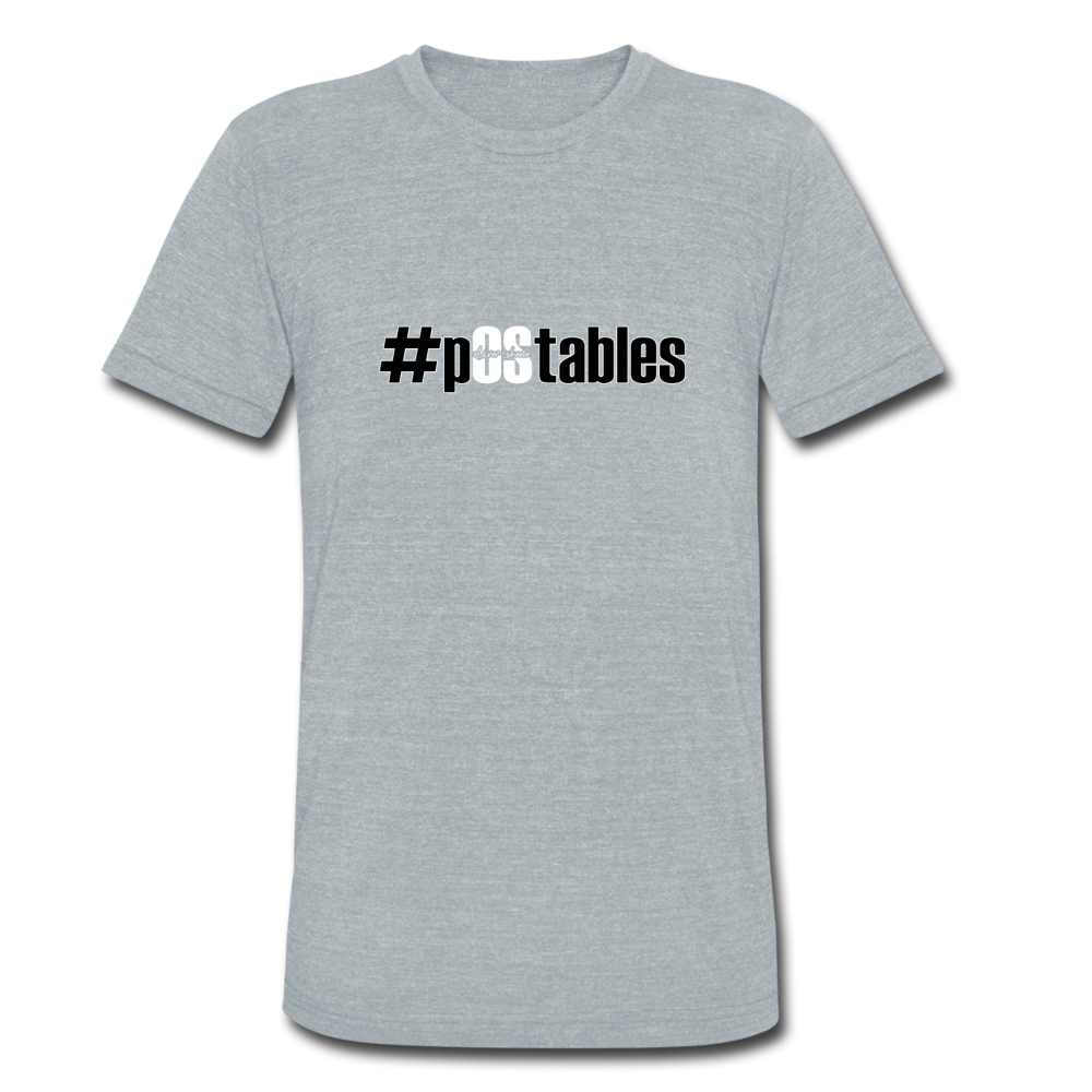 #pOStables BW Unisex Tri-Blend T-Shirt - heather grey