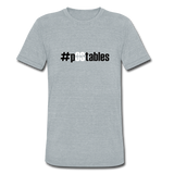 #pOStables BW Unisex Tri-Blend T-Shirt - heather grey