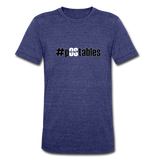 #pOStables BW Unisex Tri-Blend T-Shirt - heather indigo