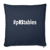 #pOStables W Throw Pillow Cover 18” x 18” - navy