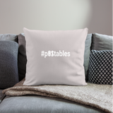 #pOStables W Throw Pillow Cover 18” x 18” - light taupe