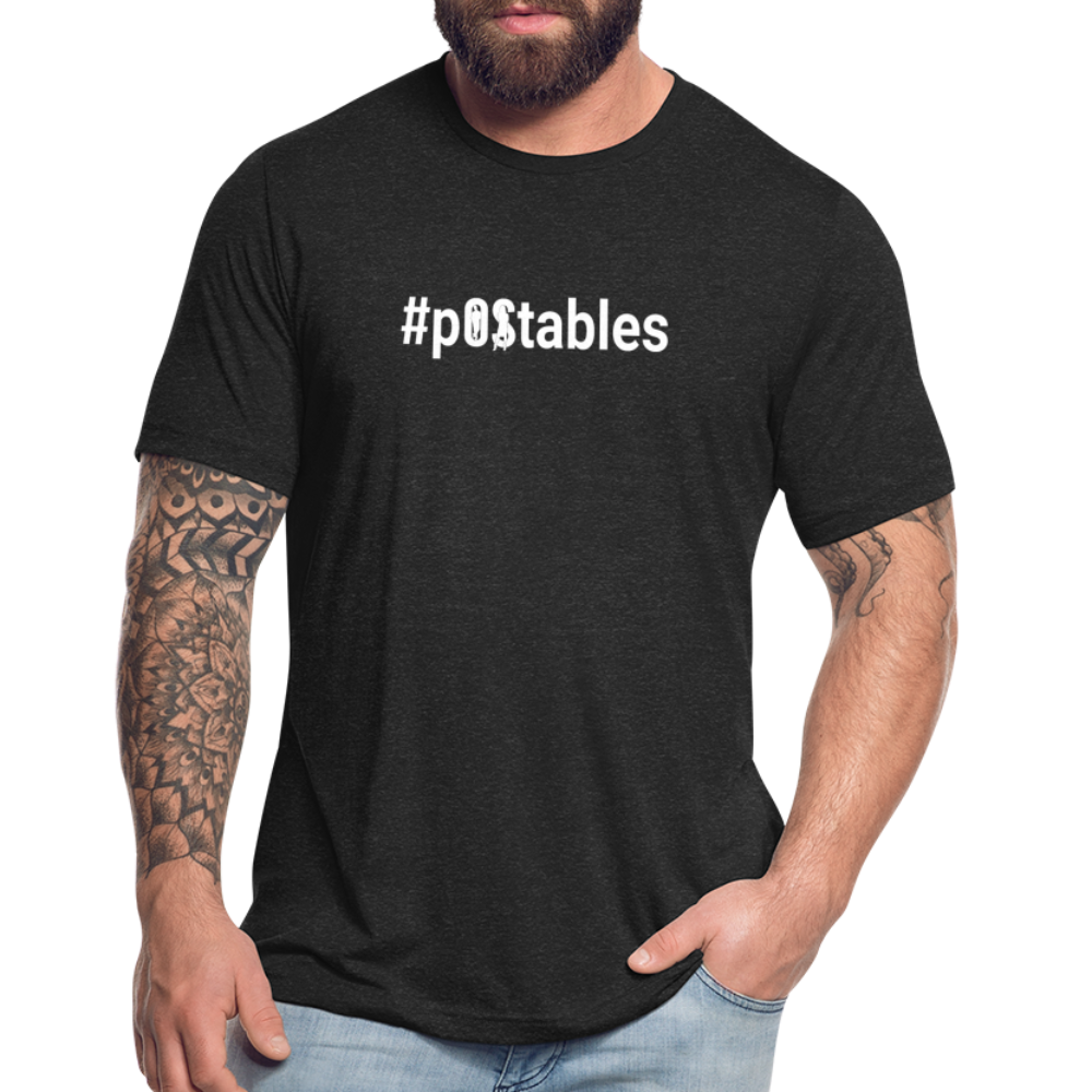 #pOStables W Unisex Tri-Blend T-Shirt - heather black