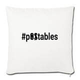 #pOStables B Throw Pillow Cover 18” x 18” - natural white