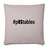 #pOStables B Throw Pillow Cover 18” x 18” - light taupe