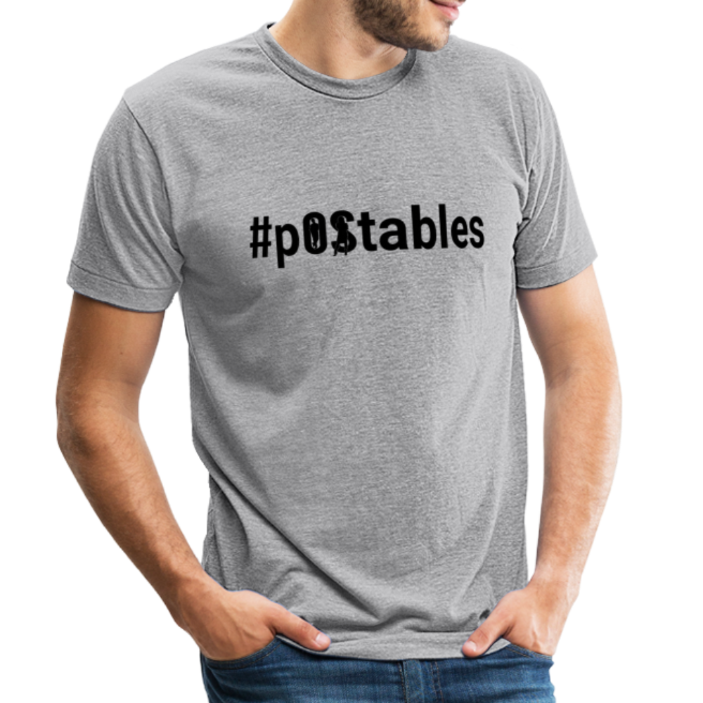 #pOStables B Unisex Tri-Blend T-Shirt - heather grey